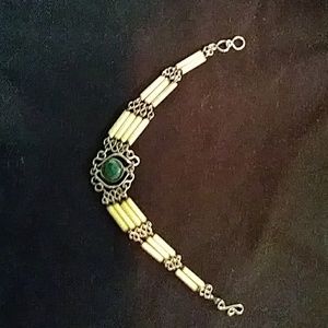 Vintage Boho turquoise ? Silver bracelet